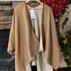 Time and Tru Tan and Cream Cape